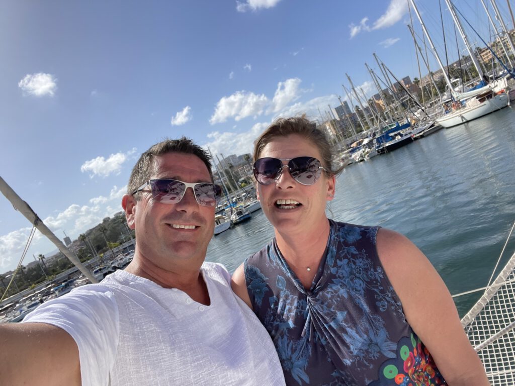 The two of us in the marina of Las Palmas