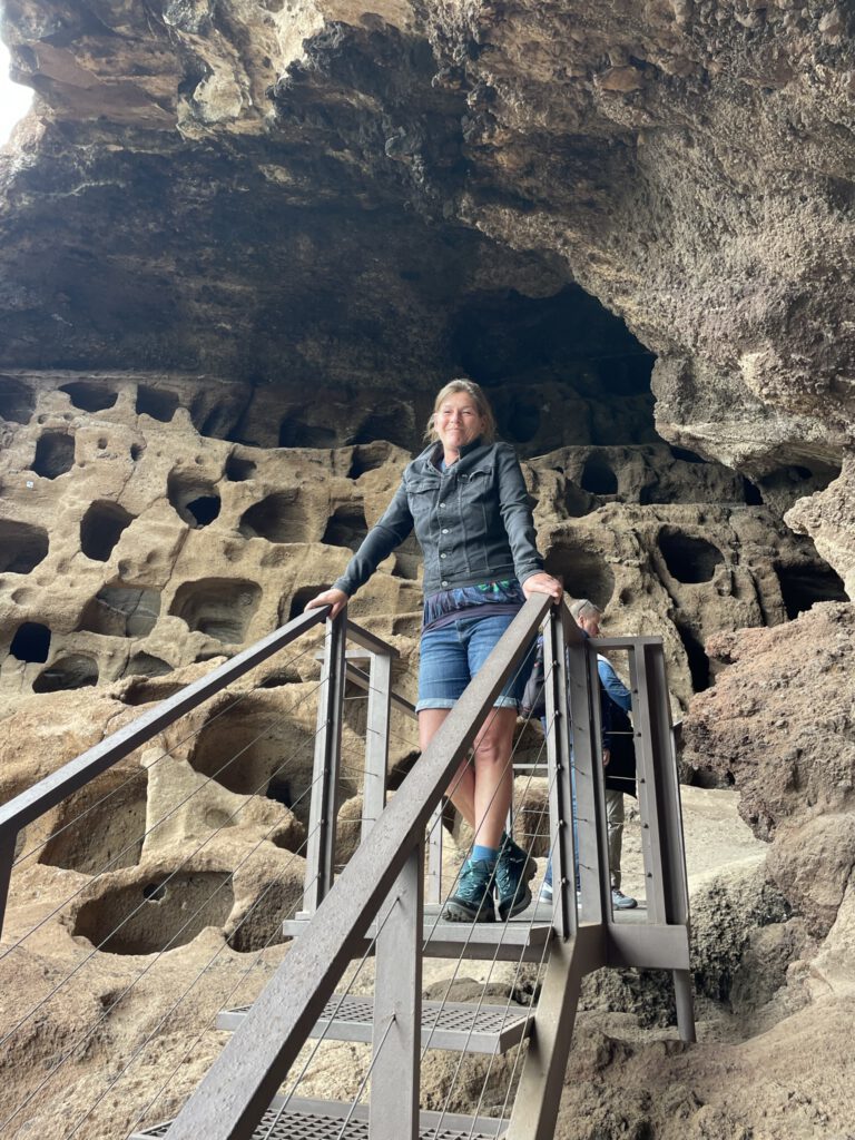 At the caves of the island's first inhabitants