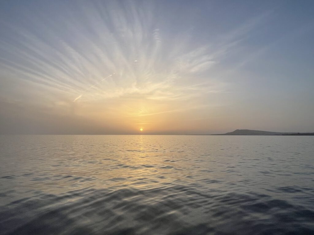 Sunset at sea