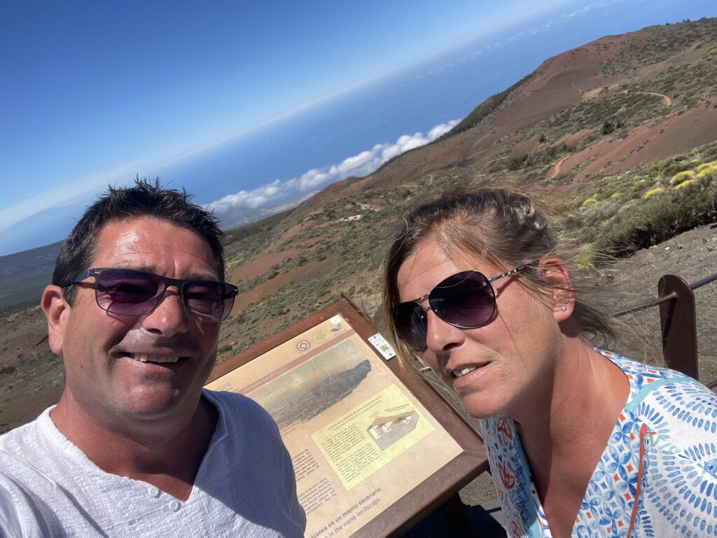 The two of us high up in Teide National Park