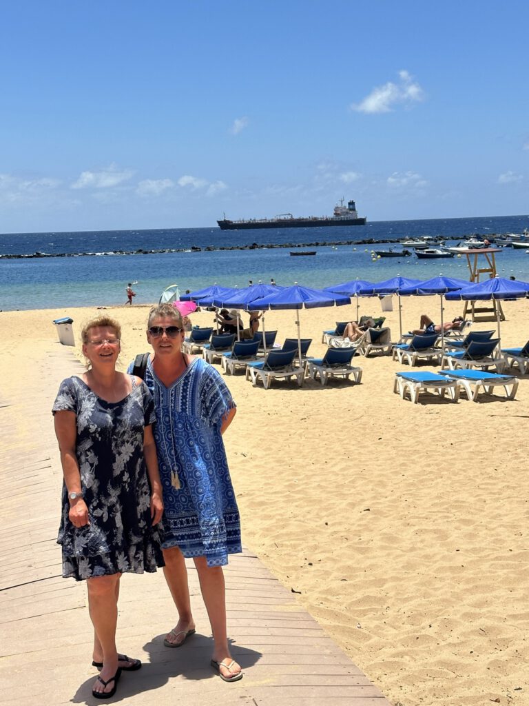 The girls on the beach