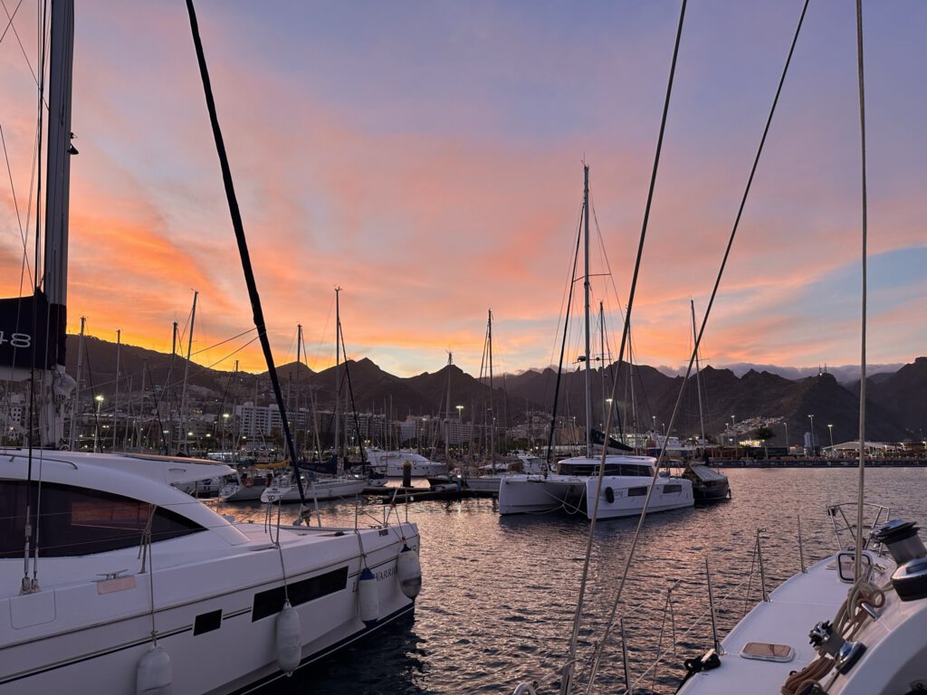 Sunset in the marina