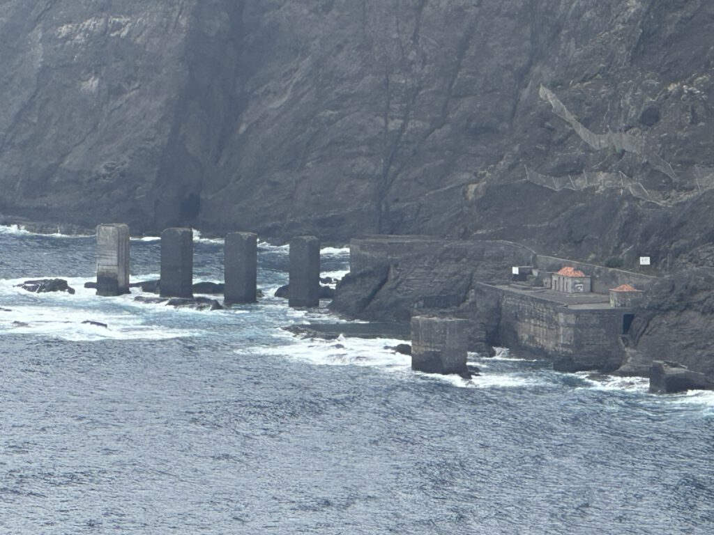 Old pillars in the sea