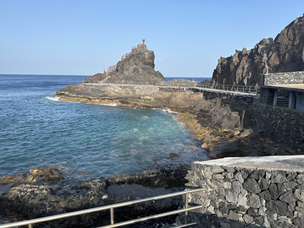 A natural pool on the coast