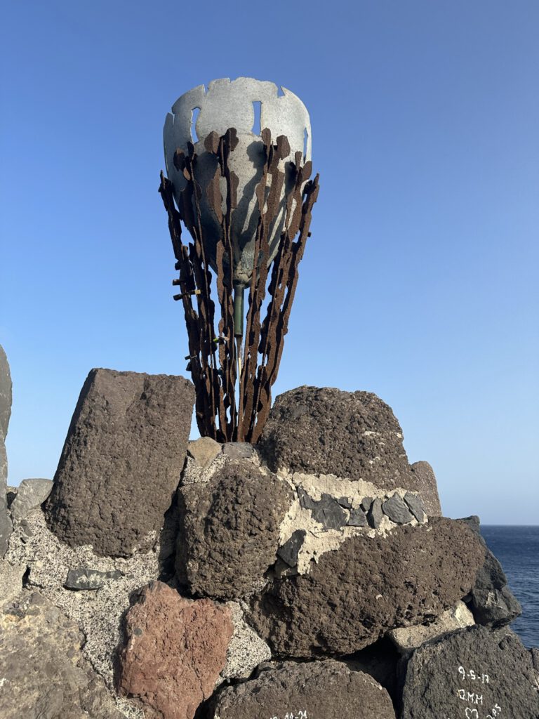 A monument on the coast