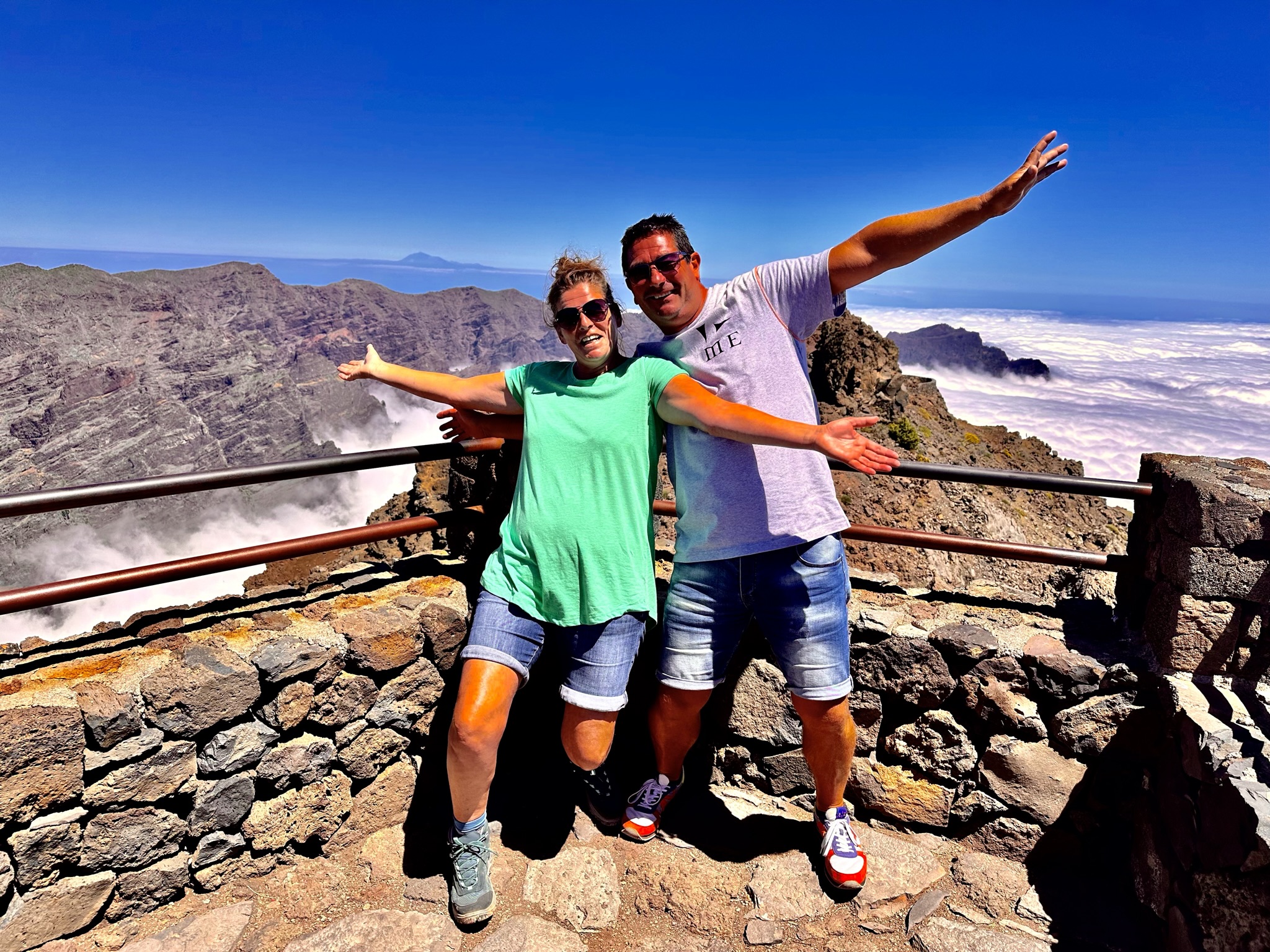 Geschafft – auf dem Dach von La Palma