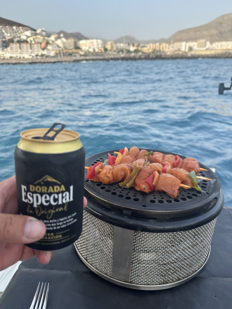 Barbecue on board off Los Cristianos