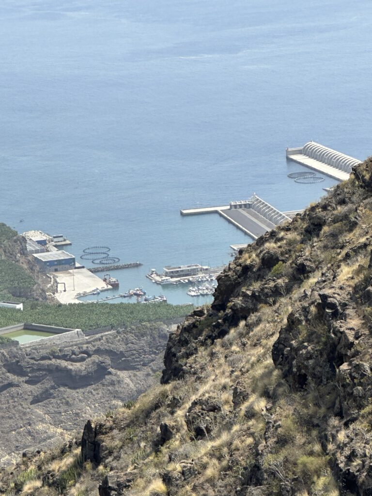 Looking down on the harbour of Tazacorte