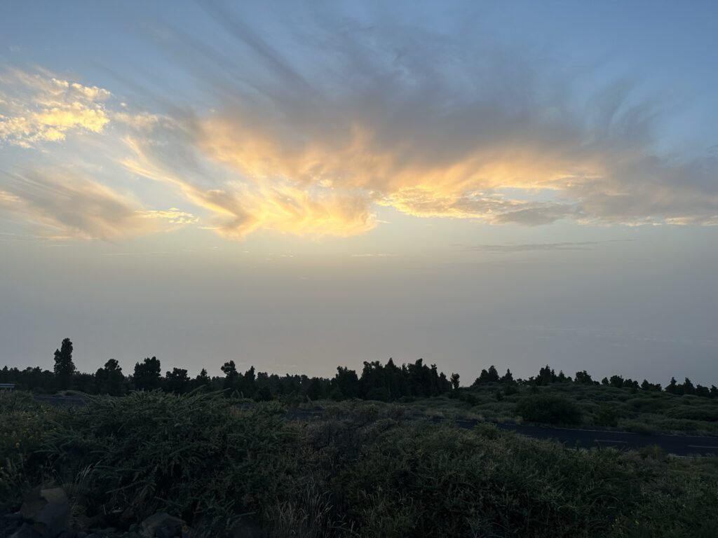Evening mood above the clouds